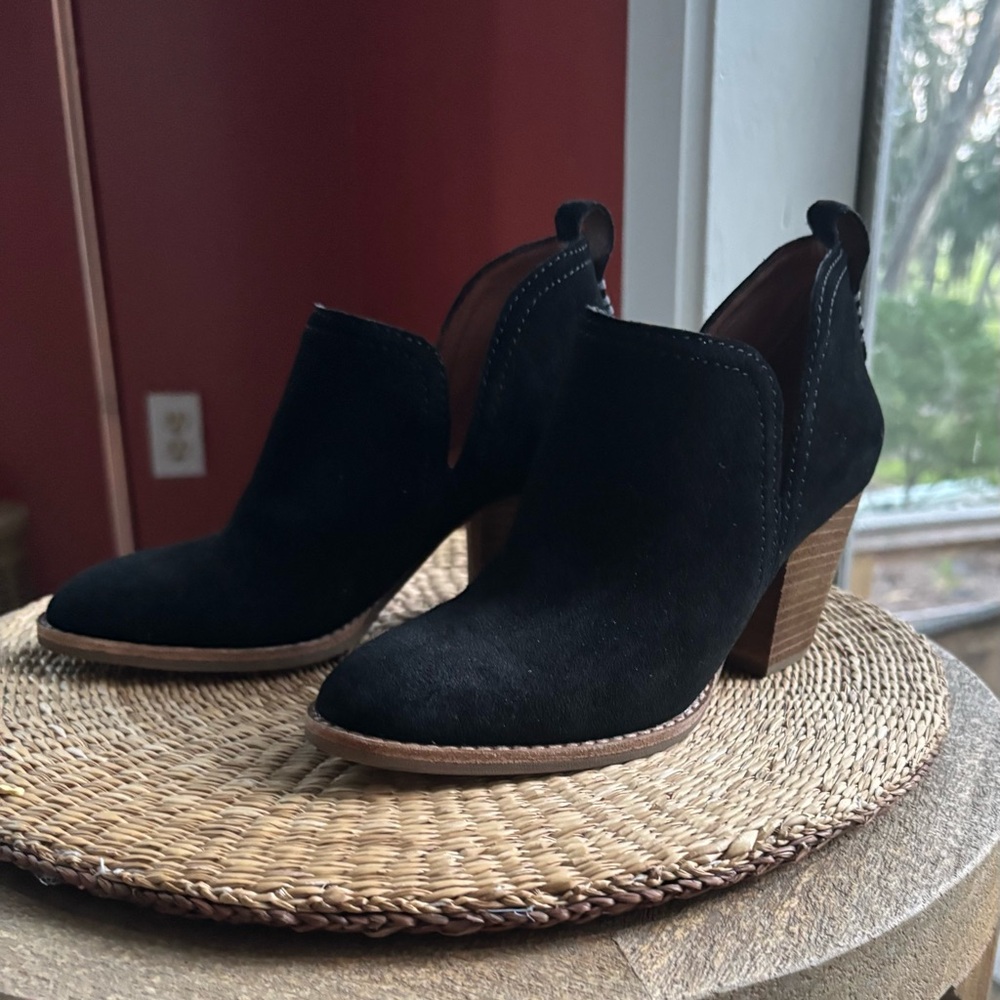 Jeffrey Campbell Black Suede Ankle Booties